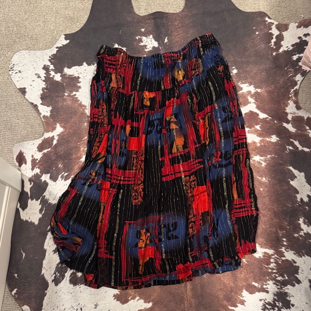 Vintage 90s Colorful Abstract Print Women's Skirt